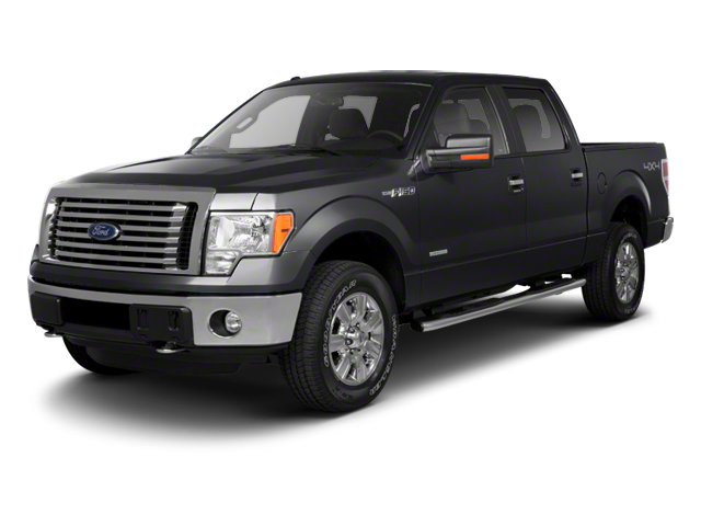 2011 Ford F-150 Lariat in Black — front three-quarter view