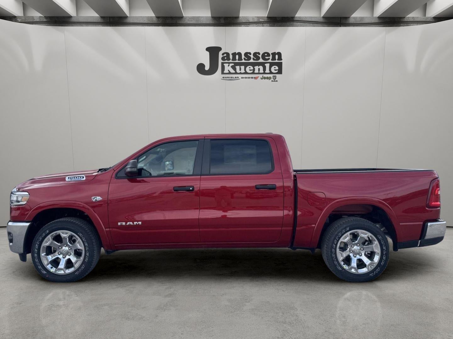 2026 RAM Ram 1500 RAM 1500 BIG HORN CREW CAB 4X4 5'7' BOX in Molten Red Pearl-Coat Exterior Paint — front three-quarter view