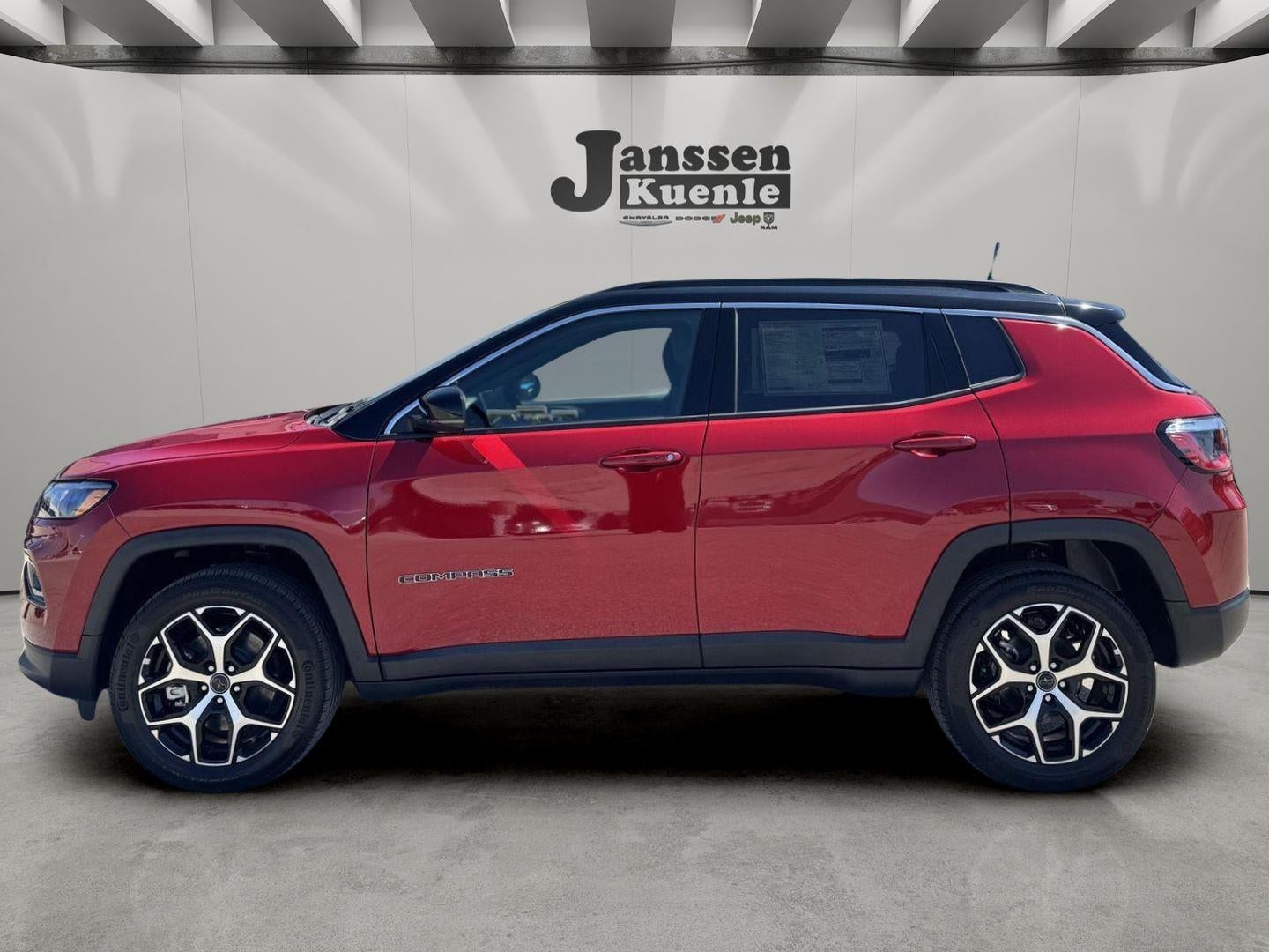 2026 Jeep Compass COMPASS LIMITED 4X4 in Red Hot Pearl-Coat Exterior Paint — front three-quarter view