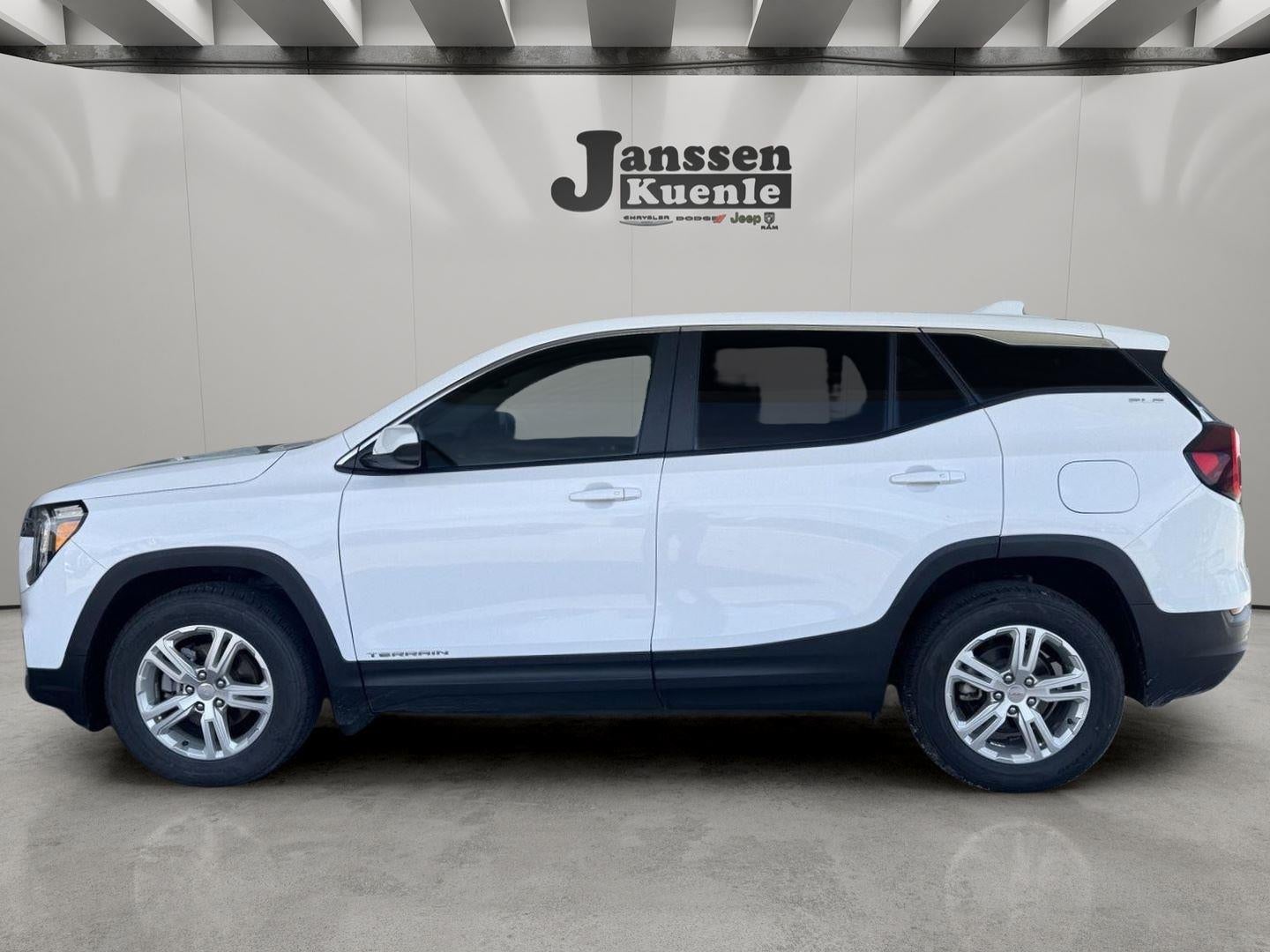 2024 GMC Terrain AWD SLE in Summit White — front three-quarter view